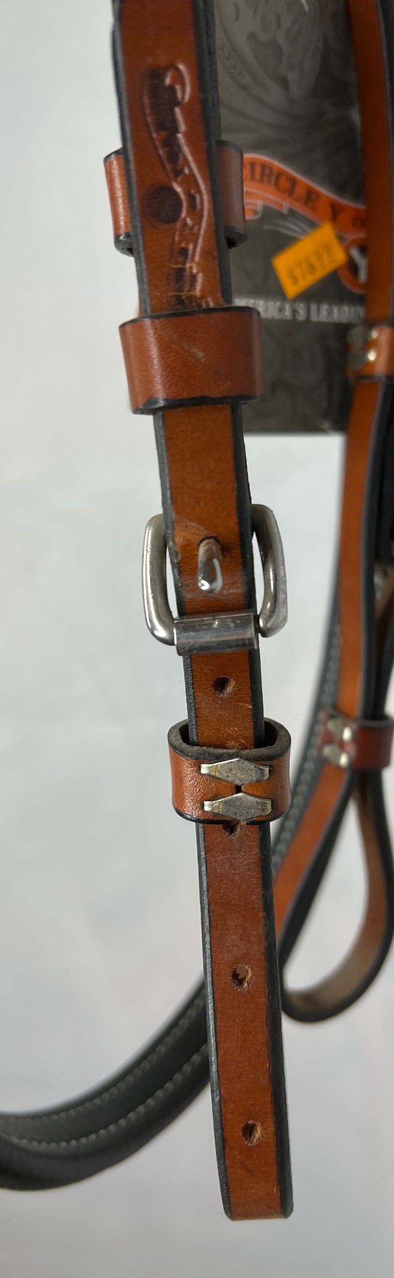 Circle Y Padded Roller Straight Breast Collar 1", Medium Oil
