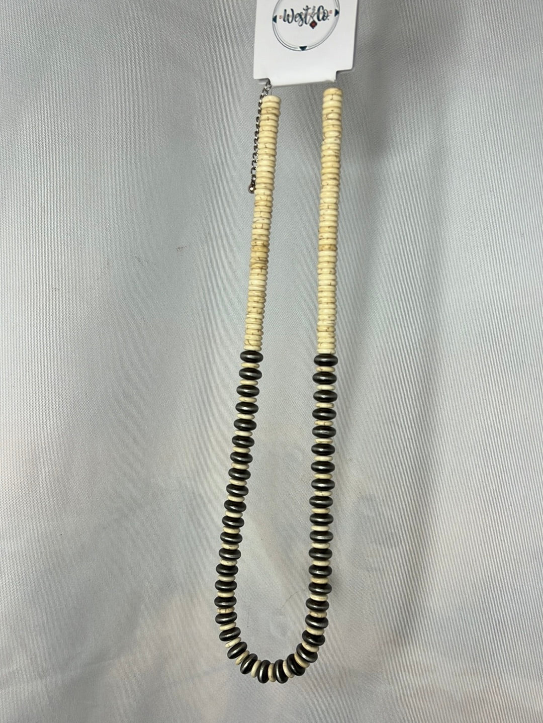 West & Co. Cream and Metallic Bead Necklace