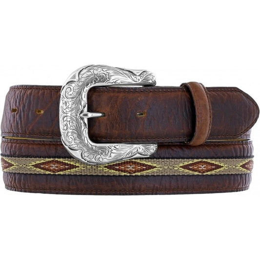 Justin Men's Brown Northern Bison Belt