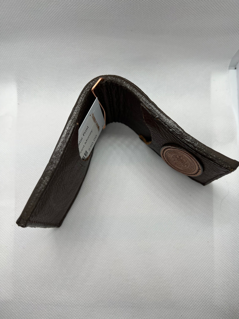 Double J Men's Butternut Gator Print Money Clip