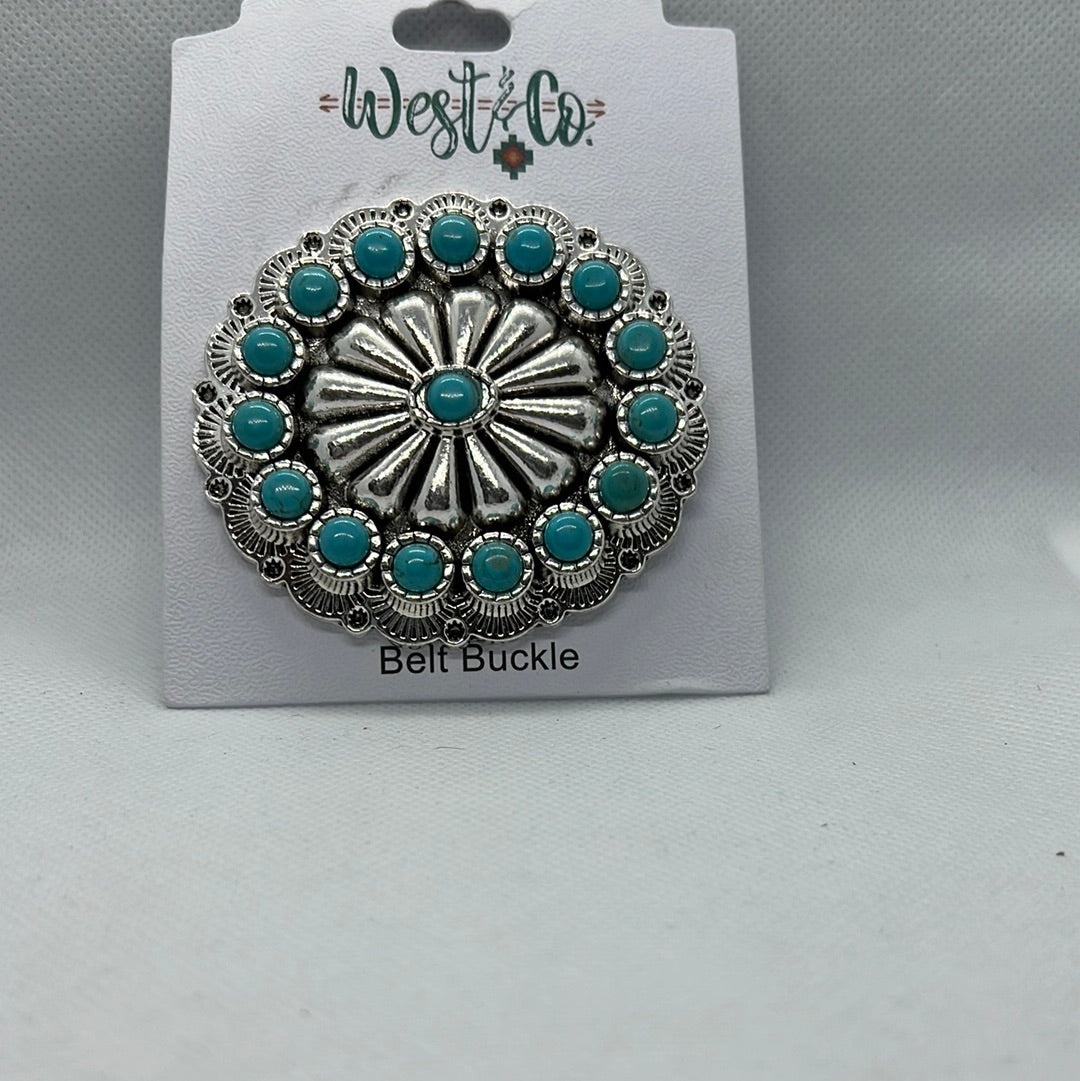West & Co. Turquoise Stone Accent Buckle