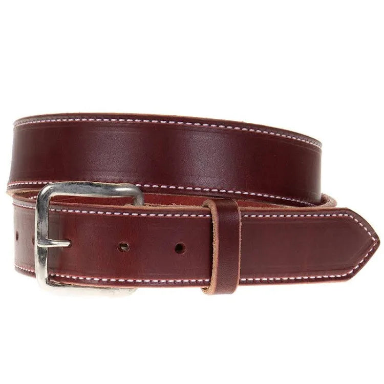Texas Saddlery Men's Burgundy Latigo Belt