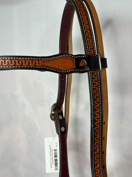 RbarB-PT Two Tone Browband Headstall HDST-508