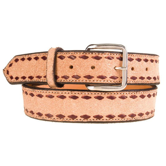 Texas Saddlery Men's Roughout Buckstitch Belt