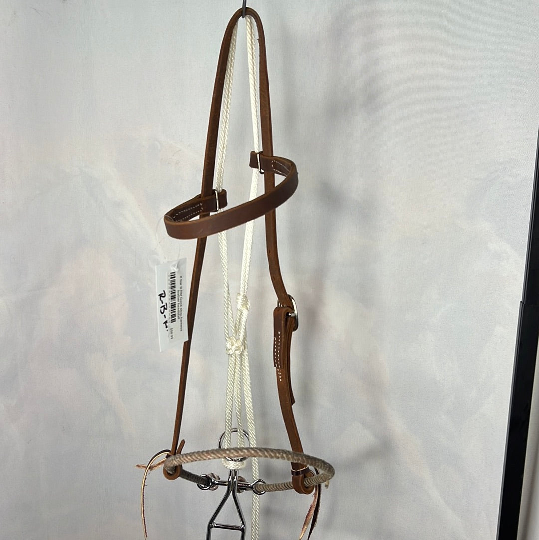 R Bar B-RM Quick stop, harness leather headstall