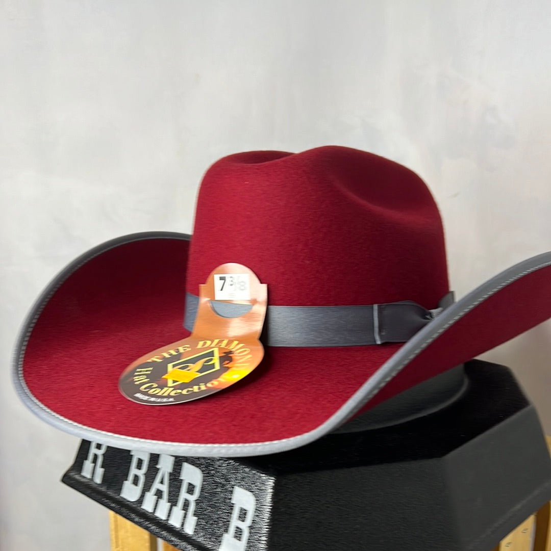 Serratelli 2X River Scarlet FeltCowboy Hat