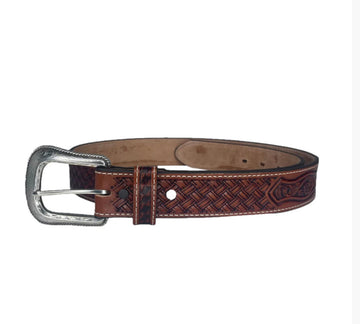 Justin Men's Brown Waco Weave Belt