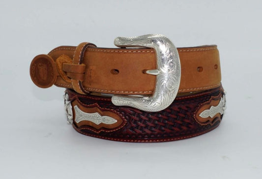 Justin Men's Odessa Star Leather Belt