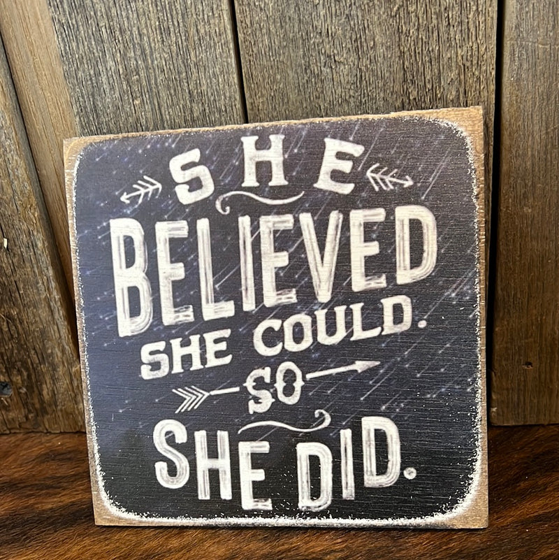 Junk Gypsy Wood 6"x6" Sign