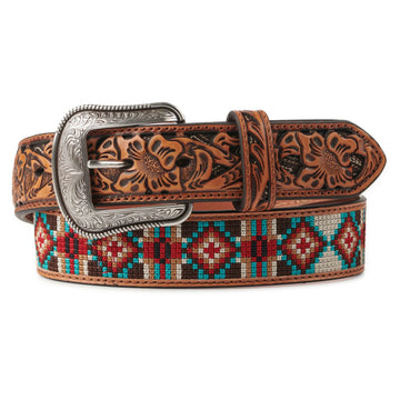 3D Belt Co. Men's Diamond Embroidered Western Belt