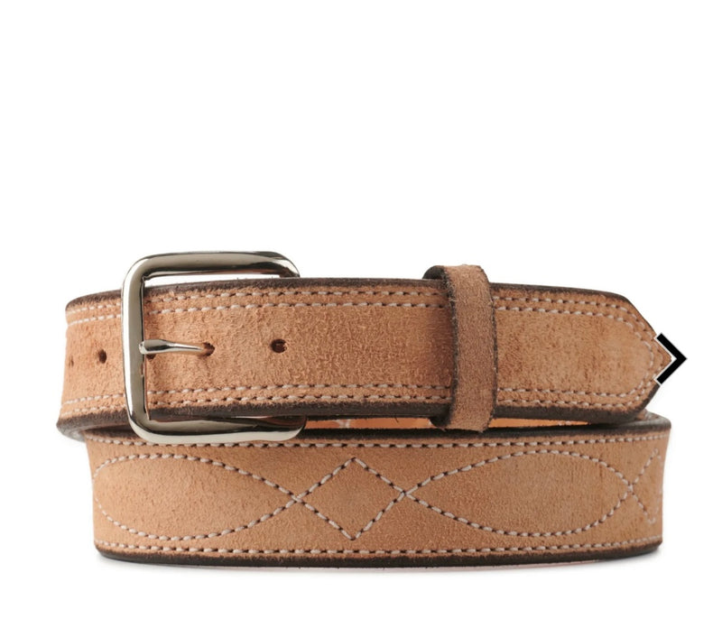 Texas Saddlery Men's Natural Roughout Gunfighter Belt