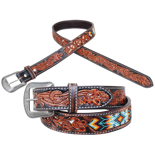 Circle Y Men's Tribal Beaded Inlay Belt