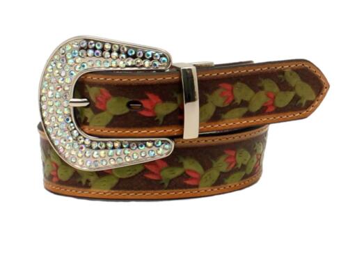 Angel Ranch Girl's 1-1/4" Reversible Cactus/Stripe Belt