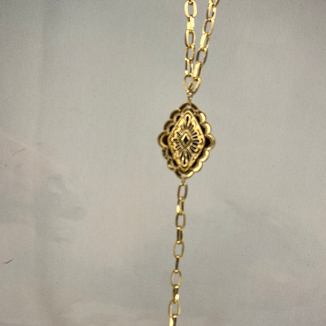 West & Co. Gold Plated Chain w Conchos