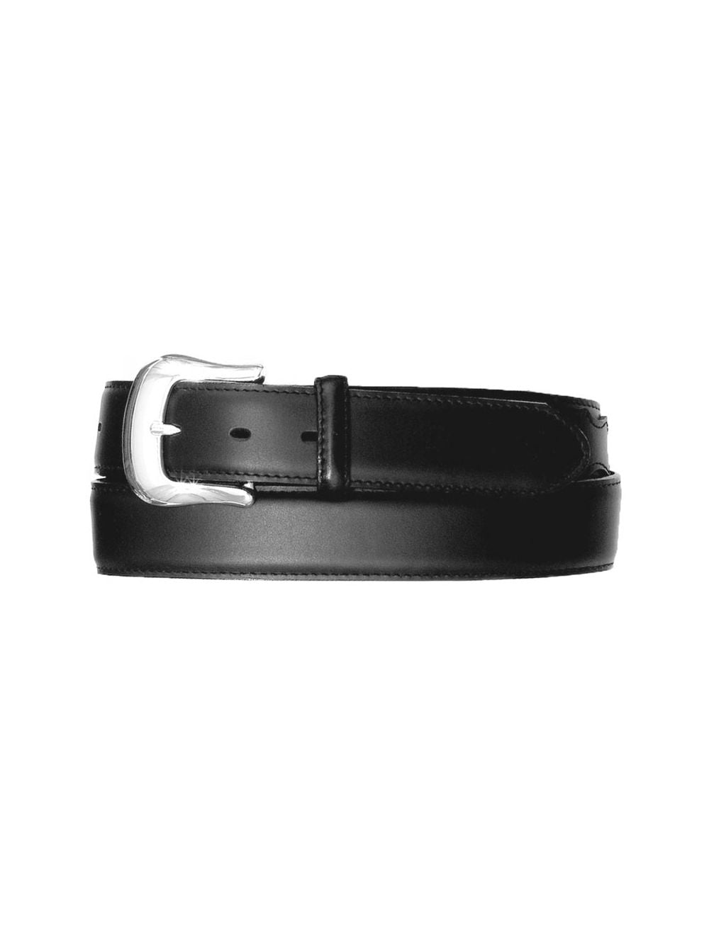 Tony Lama Men's Longhorn Black Leather Belt