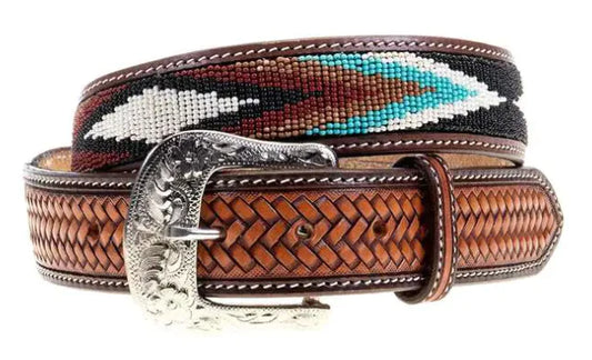 Mens Ranger Belt Southwestern Beaded Pattern KH-1119