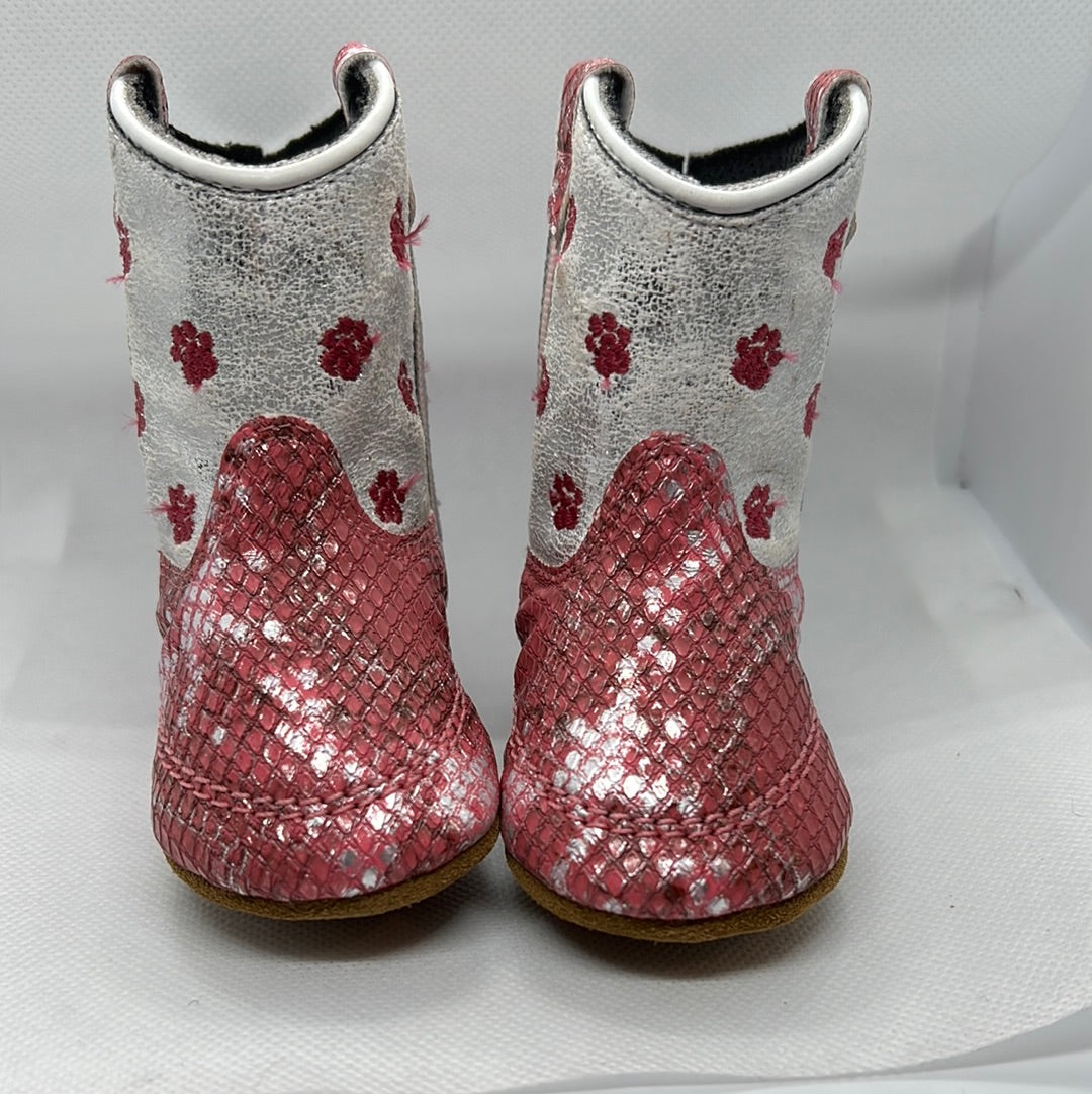 Old West Pink Silver Snake/Antique White Poppets
