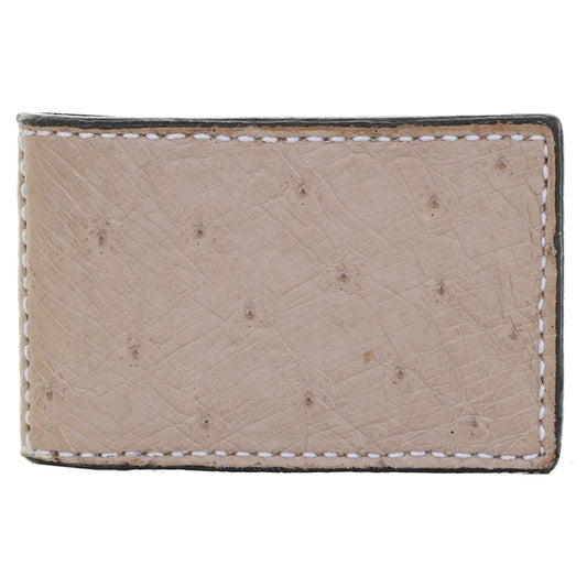 Double J Saddlery Sand Genuine Ostrich Money Clip MC129